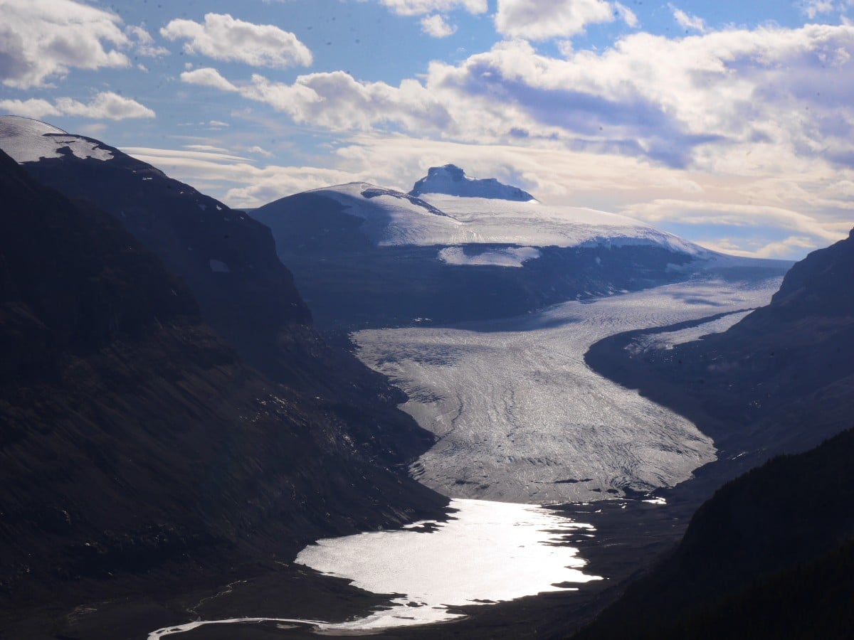 Saskatchewan Glacier on the Parker Ridge Trail Hike from the Icefields Parkway near Banff National Park