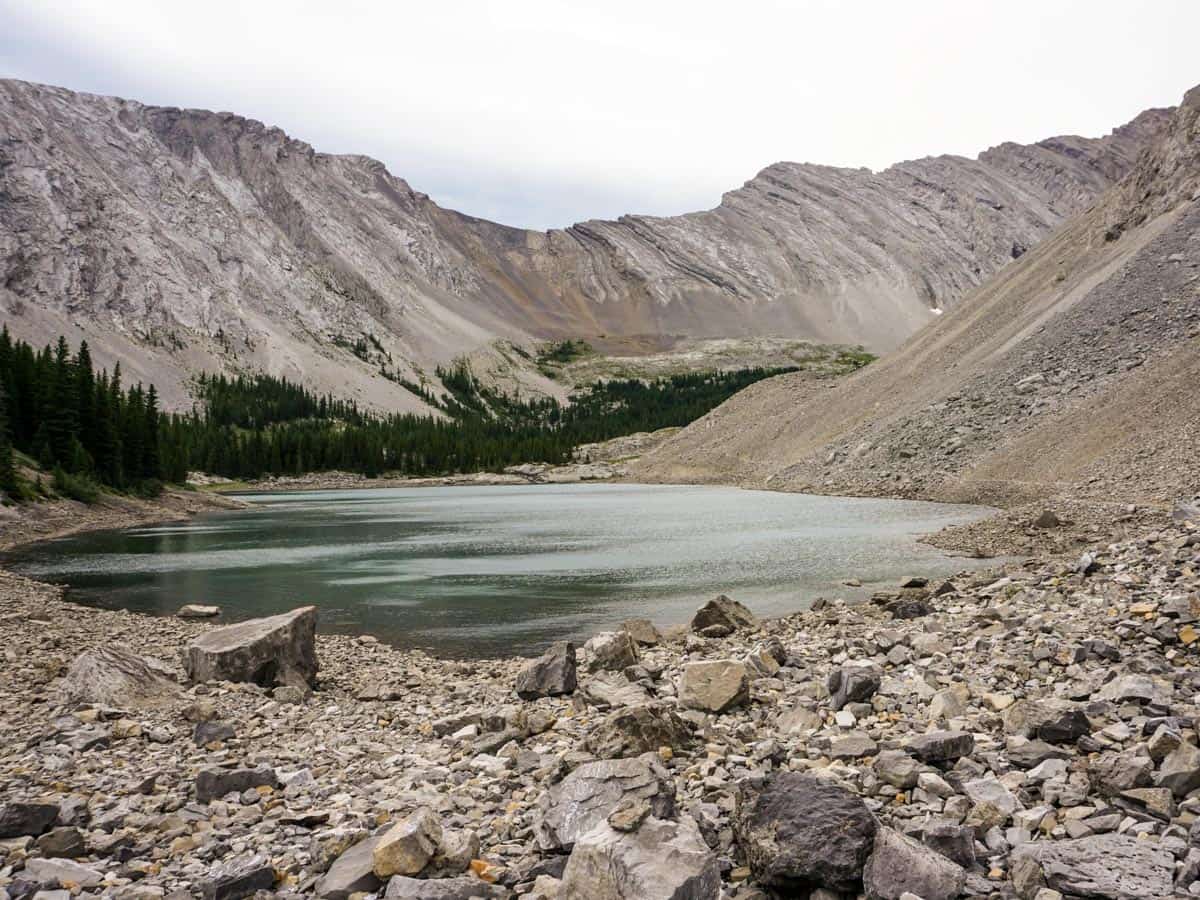 Hiking upon the Picklejar Lakes Hike in Kananaskis, near Canmore