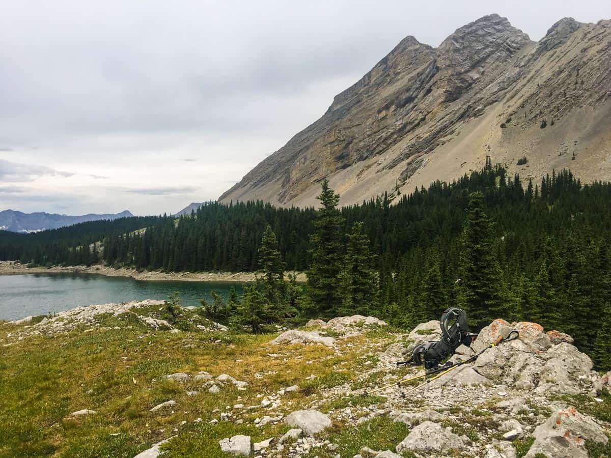 Great view from the Picklejar Lakes Hike in Kananaskis, near Canmore