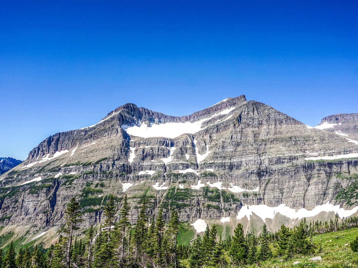Piegan Pass Hike in Glacier National Park has beautiful mountain views