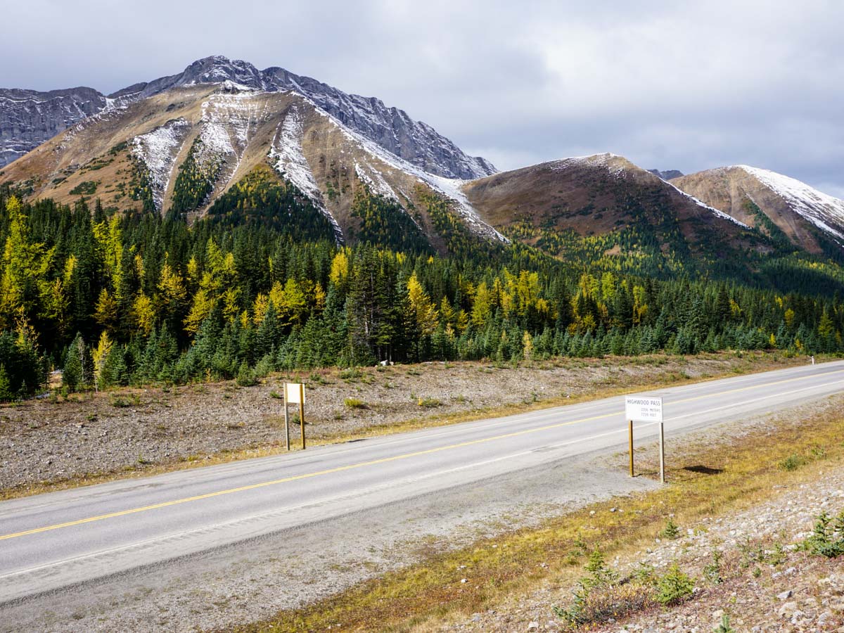 Views from the highway on the Ptarmigan Cirque Hike in Kananaskis, near Canmore