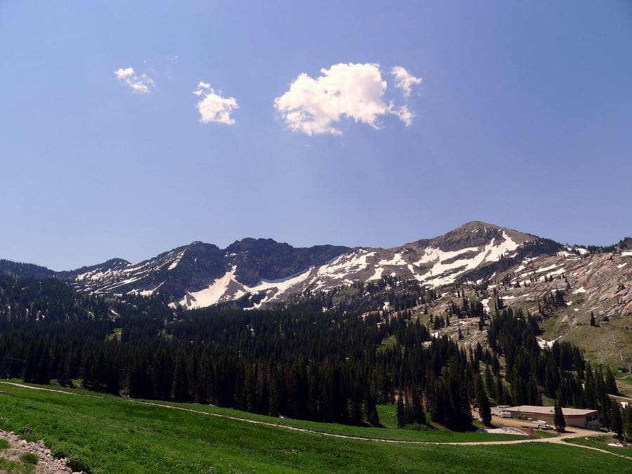Alta Ski Resort as seen from Crescent Lake trail from Salt Lake City
