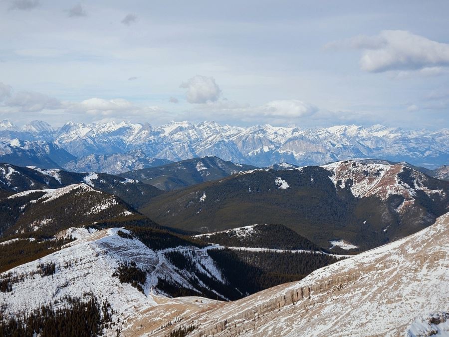 Scenery from the top of the Moose Mountain Hike from Bragg Creek, Kananaskis