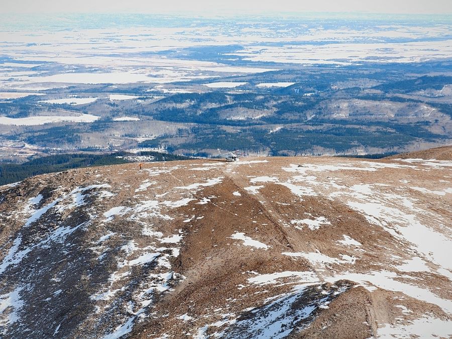 Trail from the above of the Moose Mountain Hike from Bragg Creek, Kananaskis