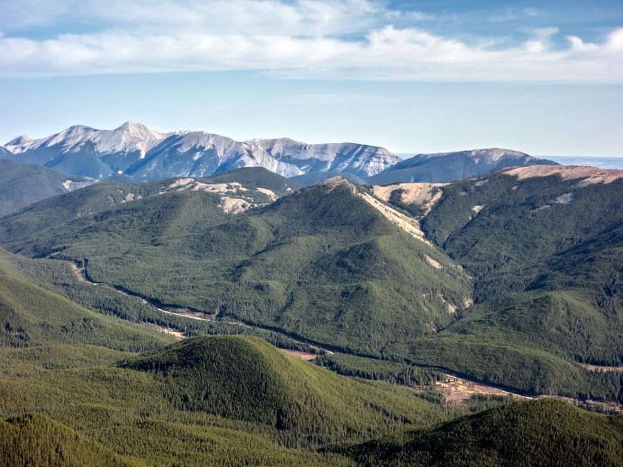 Valley below the Nihahi Ridge Hike from Bragg Creek, Kananaskis