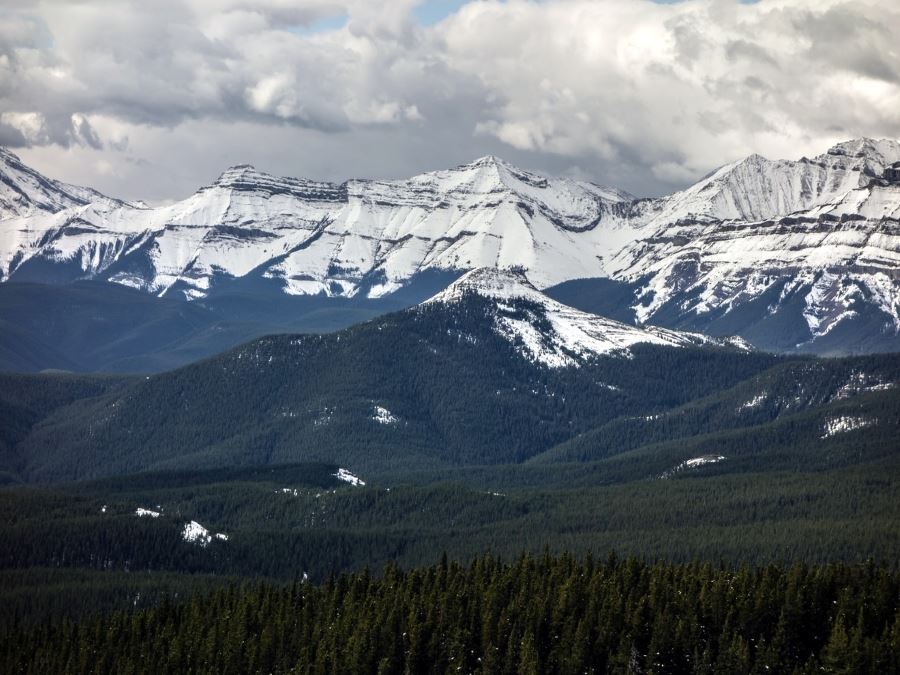 Beautiful view from the Volcano Ridge Hike in Sheep River Provincial Park, Kananaskis