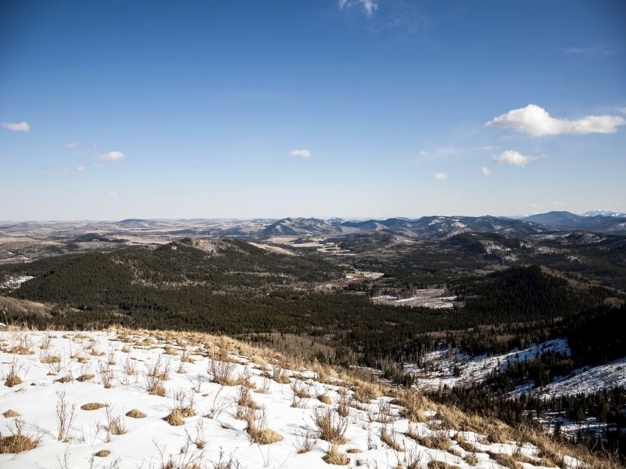 Panorama from the Mesa Butte hike from Bragg Creek, Kananaskis