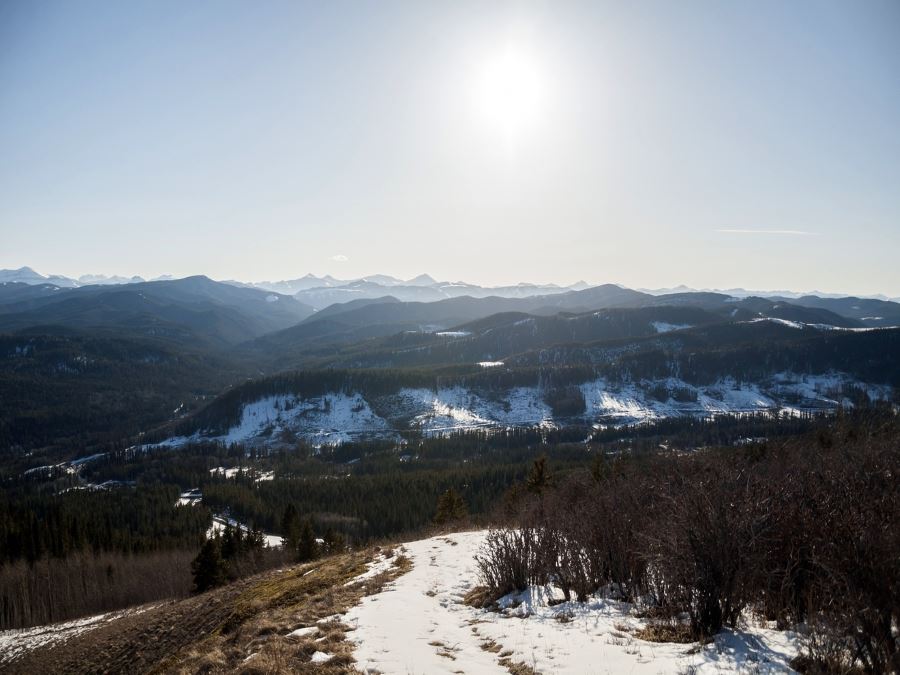 Views from the top of the Mesa Butte hike from Bragg Creek, Kananaskis