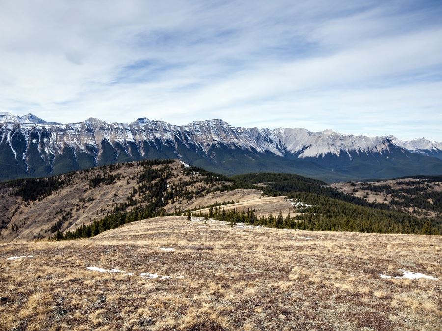 Beautiful ridge on the Powderface Ridge Hike near Bragg Creek, Kananaskis