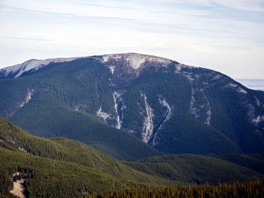 Mountain on the Powderface Ridge Hike near Bragg Creek, Kananaskis