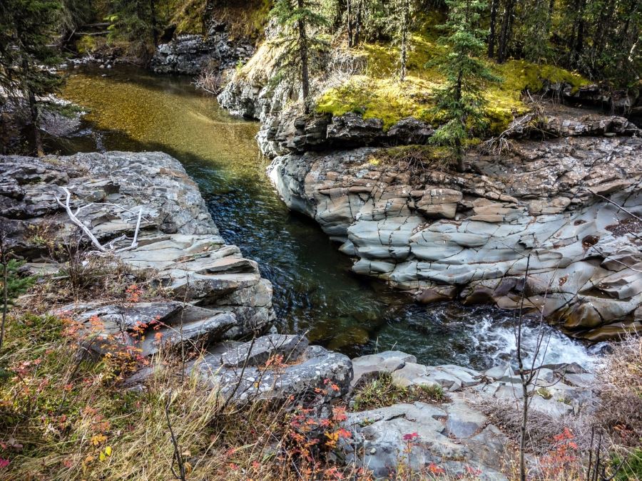 Beautiful creek on the Mount Ware Hike in Sheep River Provincial Park, Kananaskis