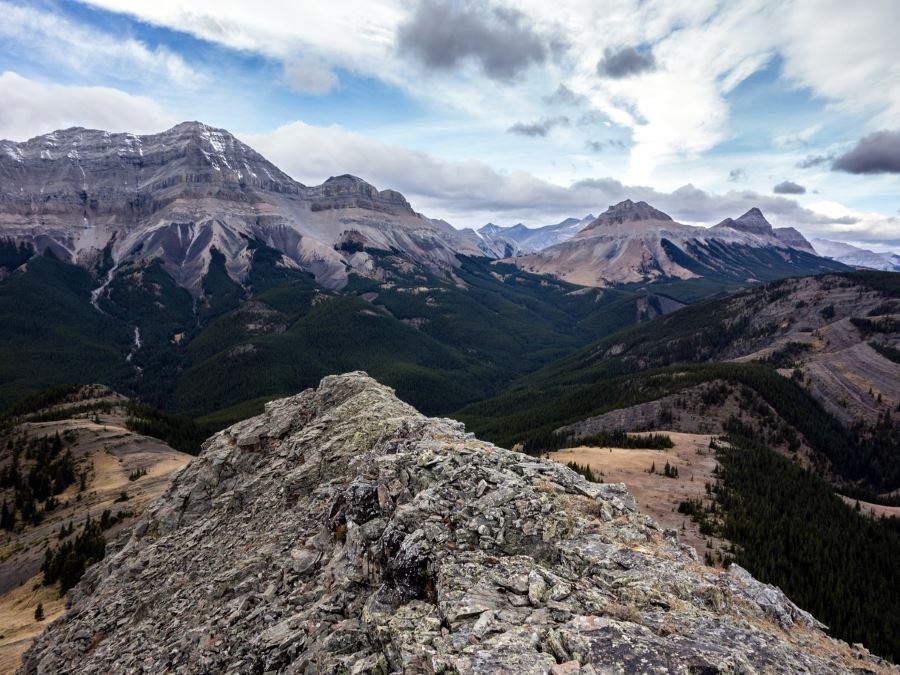 Panorama from the Mount Ware Hike in Sheep River Provincial Park, Kananaskis