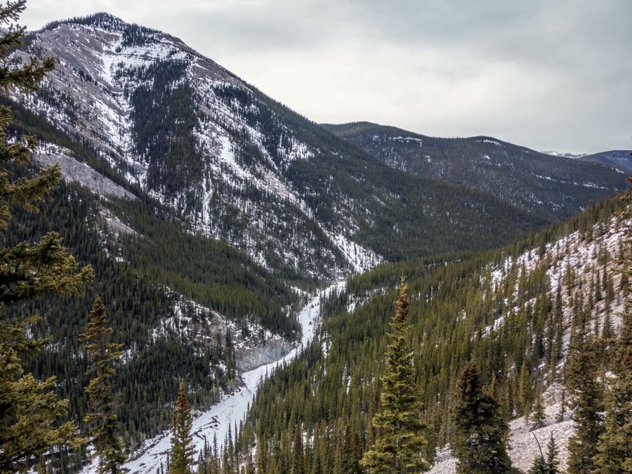 Views from the Canyon Creek Ice Caves Hike from Bragg Creek, Kananaskis