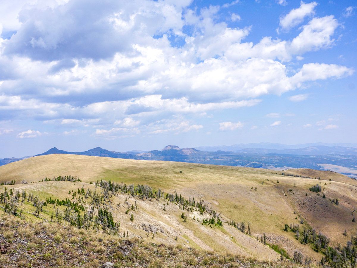 Sky Rim Hike in Yellowstone National Park is surrounded by beautiful landscapes