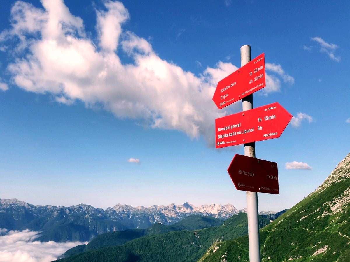 Views from Studor pass on the Mount Tosc Hike in Julian Alps, Slovenia