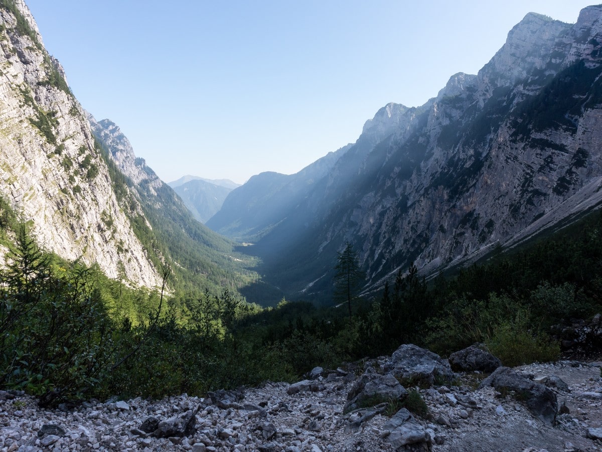 View to Krma valley from the Kredarica Hike in Julian Alps, Slovenia