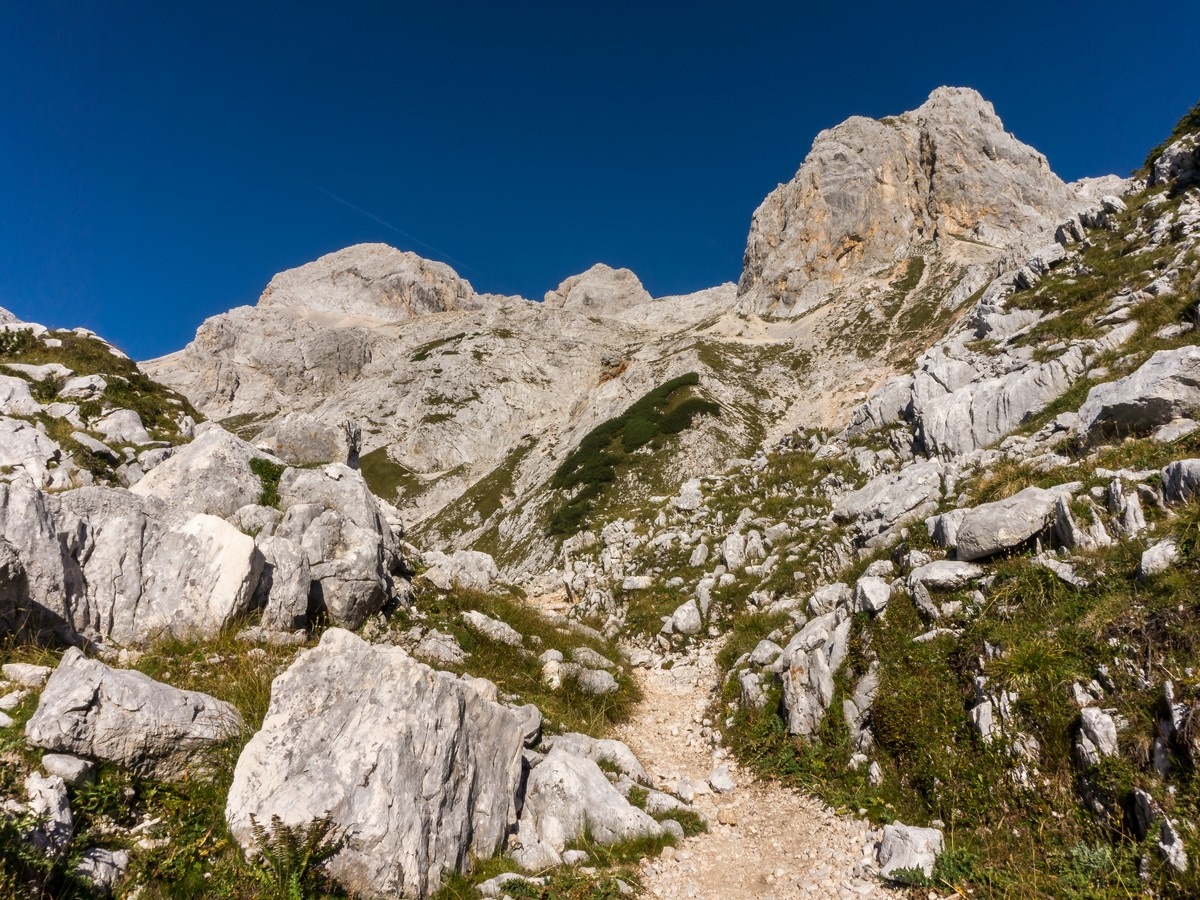 Path of the Kredarica Hike in Julian Alps, Slovenia