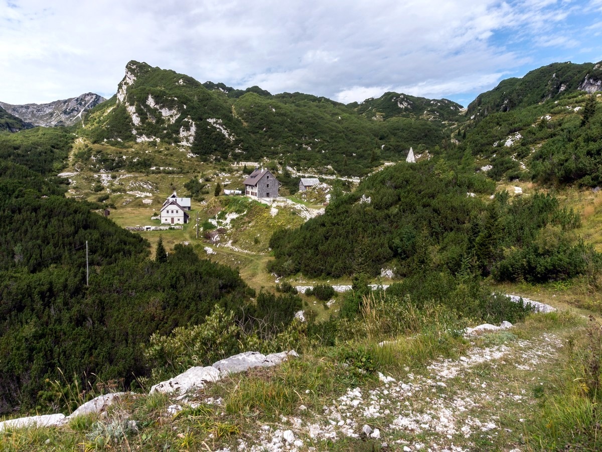 The Bogatin hut on Komna and Lanževica Hike in Julian Alps, Slovenia
