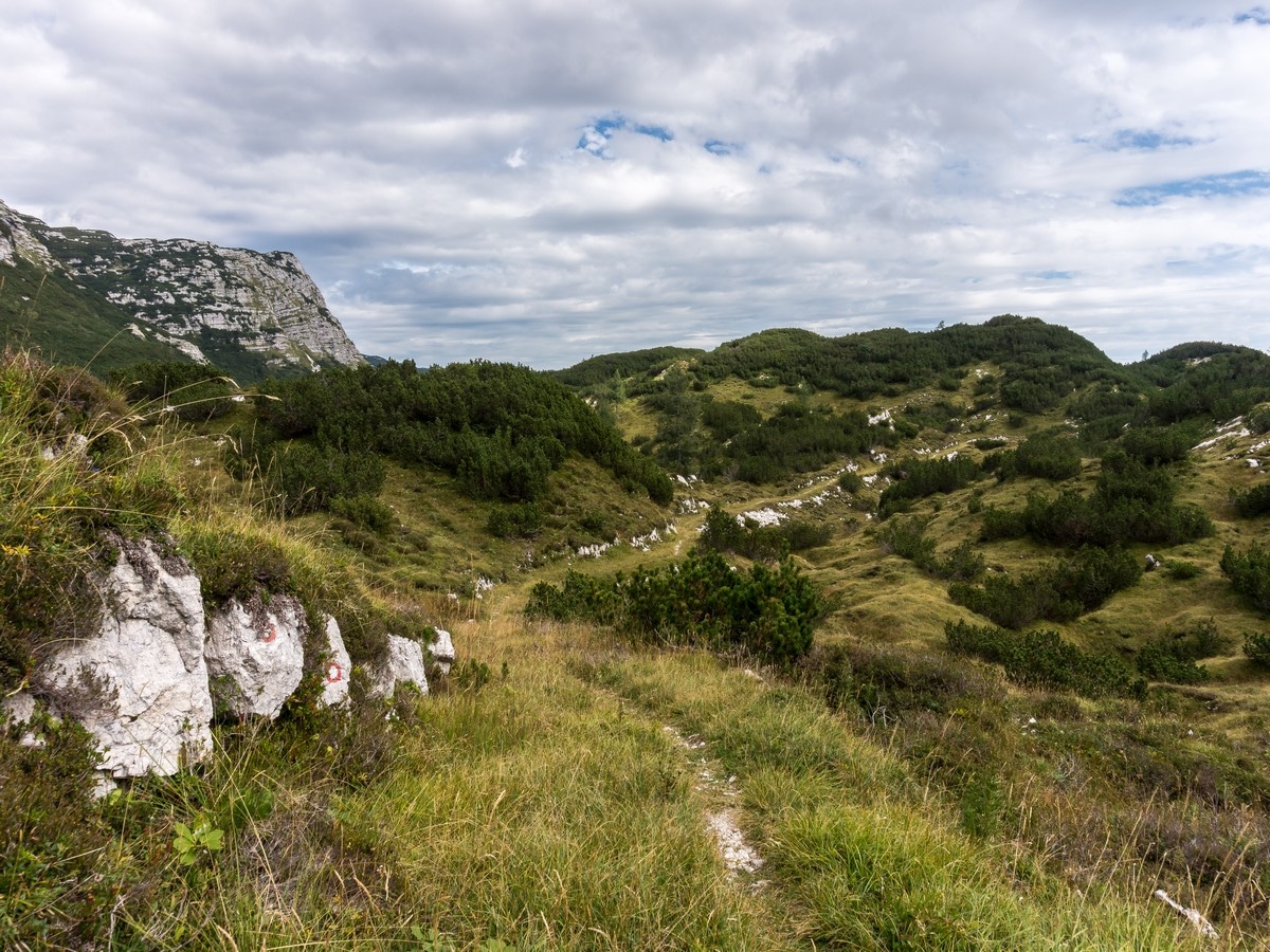 Lepa Komna valley on Komna and Lanževica Hike in Julian Alps, Slovenia