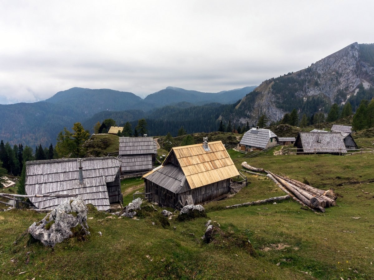 Krstenica pasture on the Bohinj Pastures Route Hike in Julian Alps, Slovenia