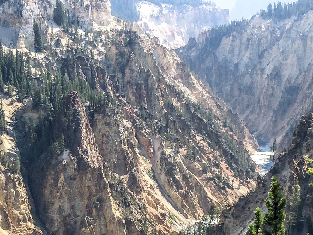 Steep slopes of the South Rim Hike in Yellowstone National Park, Wyoming