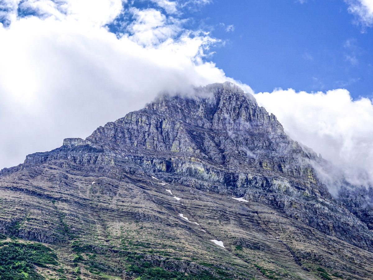 Mountain at Swiftcurrent Creek and Lakes Hike in Glacier National Park