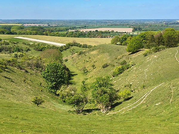 Scenery from the Pegsdon and Deacon Hill hike in Chiltern Hills, England