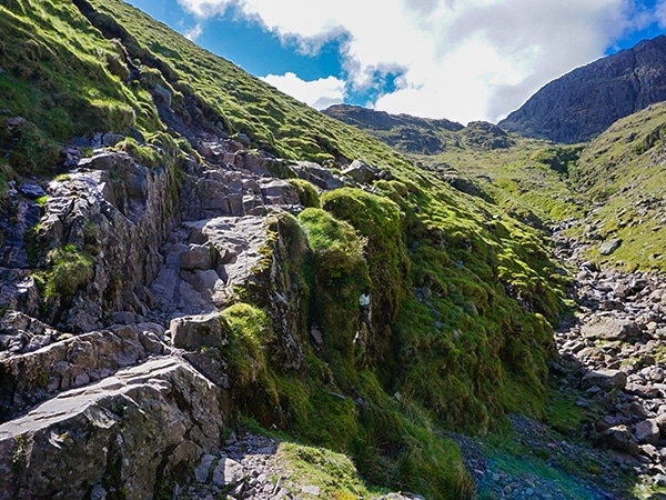 Scafell Pike trail in Lake District, England