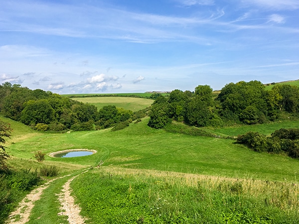 Trail of the Amberley and the River Arun walk in South Downs, England