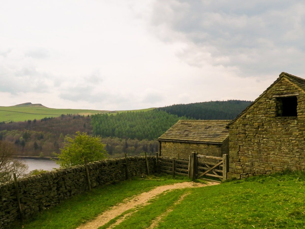 Ashes farm on Derwent Edge Hike in Peak District, England