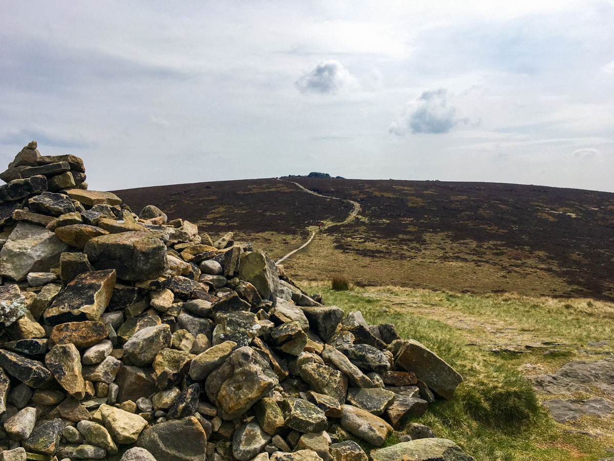 Footpath to Lost Lad on Derwent Edge Hike in Peak District, England