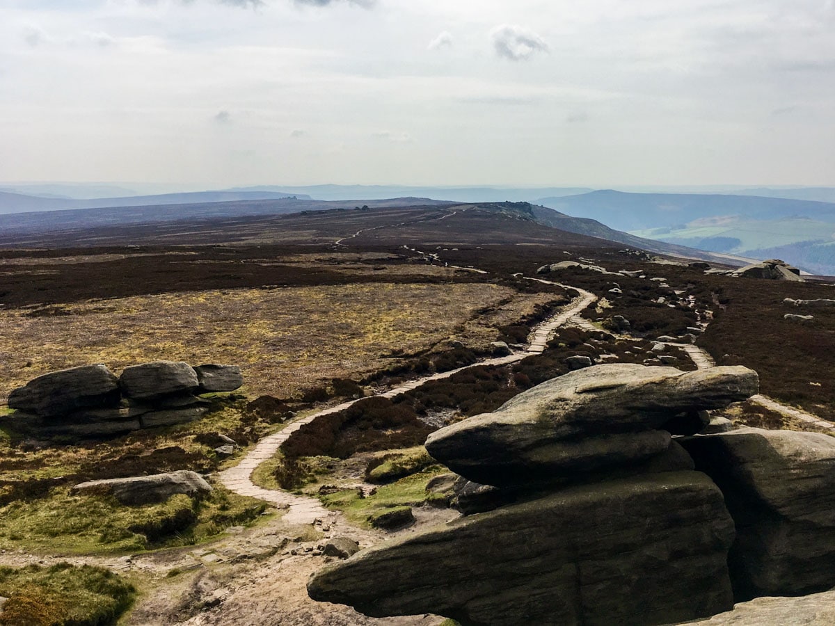 Dovestone Tor on Derwent Edge Hike in Peak District, England