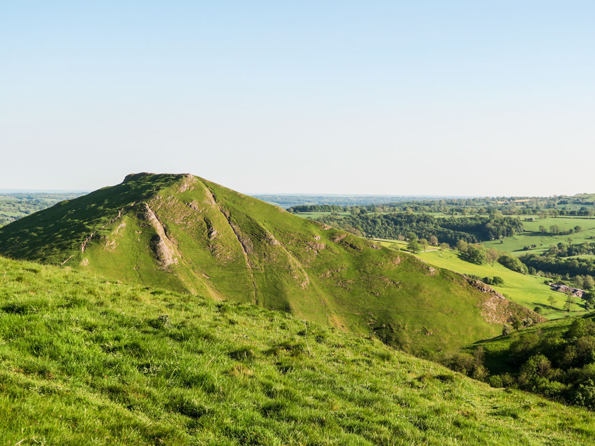 View of Thorpe Cloud from the Dovedale Circular Hike in Peak District, England