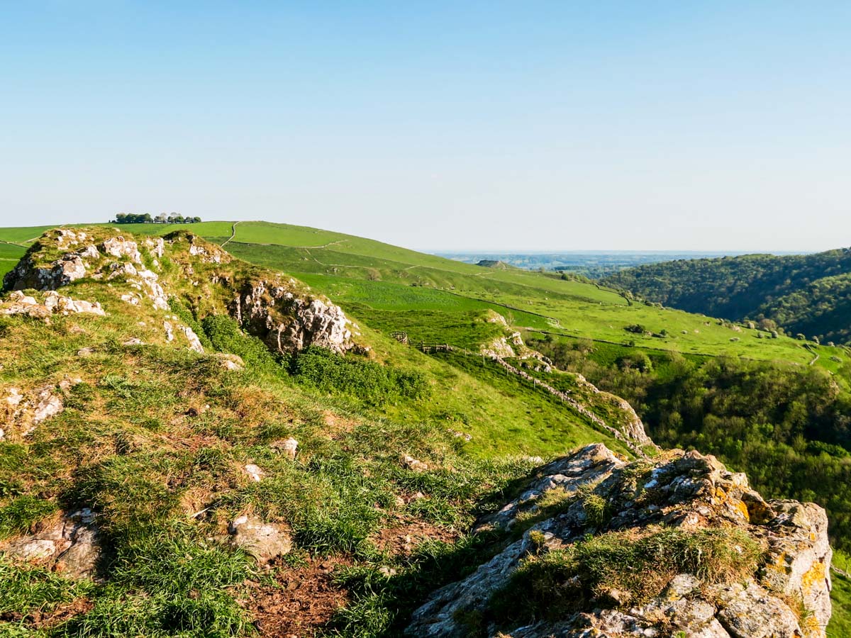 Summit of Bailey Hill from the Dovedale Circular Hike in Peak District, England