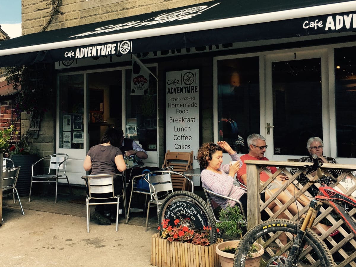 The Adventure Cafe in Hope Village on Great Ridge and Win Hill Hike in Peak District, England