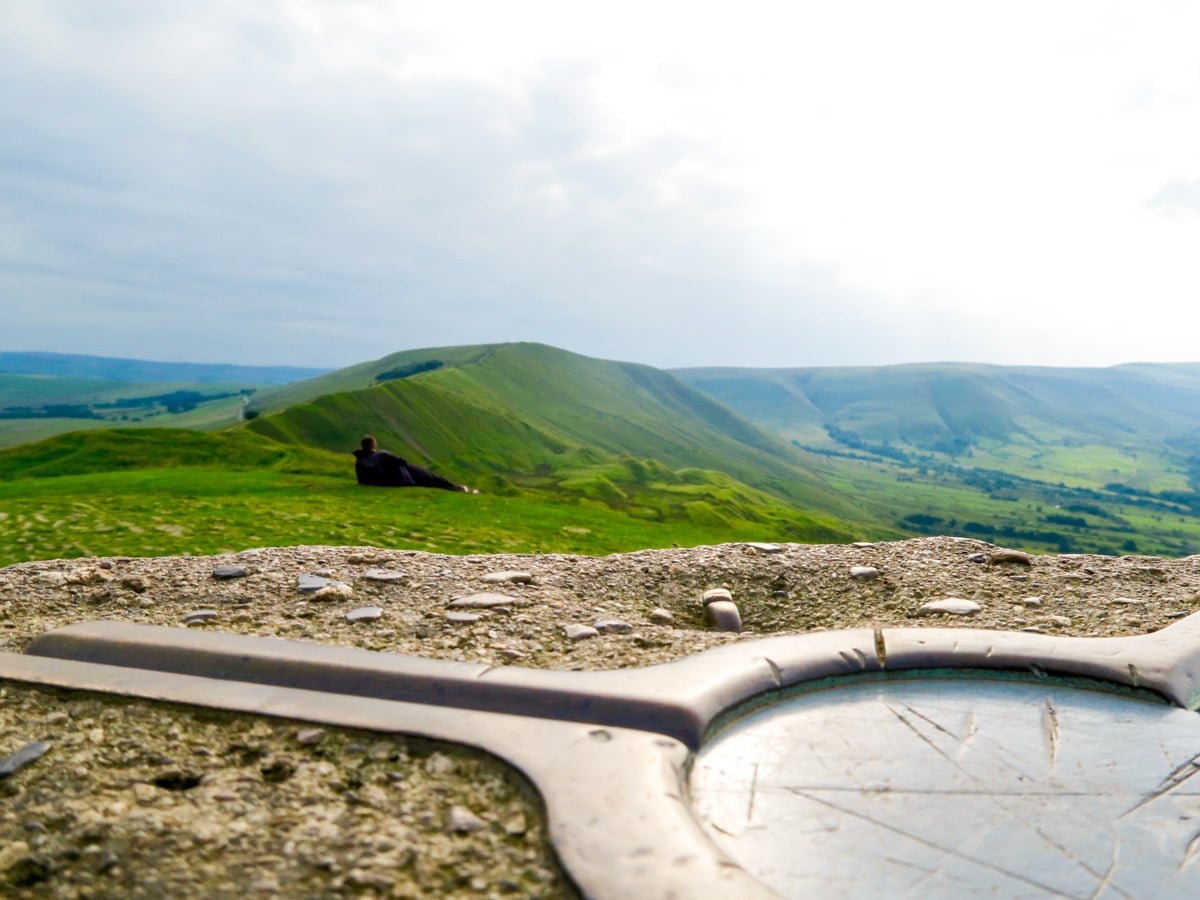 Summit view of Rushup Edge on Mam Tor Circular Hike in Peak District, England