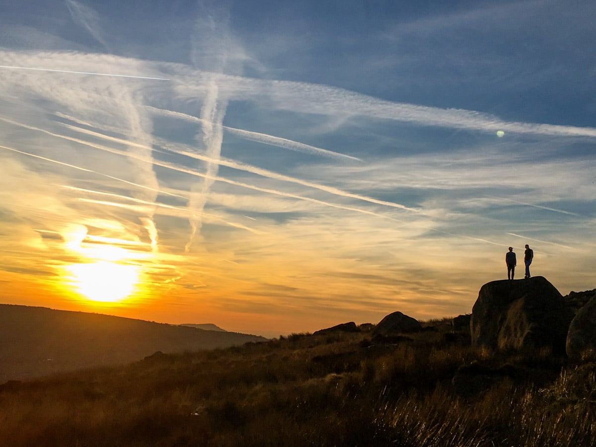 Sunset on The Roaches and Lud's Church Hike in Peak District, England