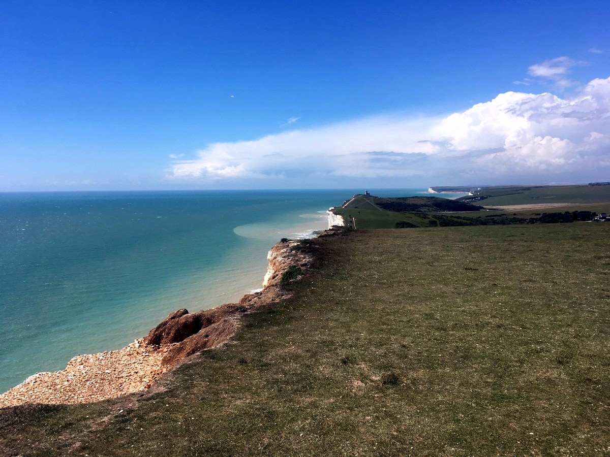 South Downs from the East Dean, Beachy Head and Birling Gap Hike in South Downs, England