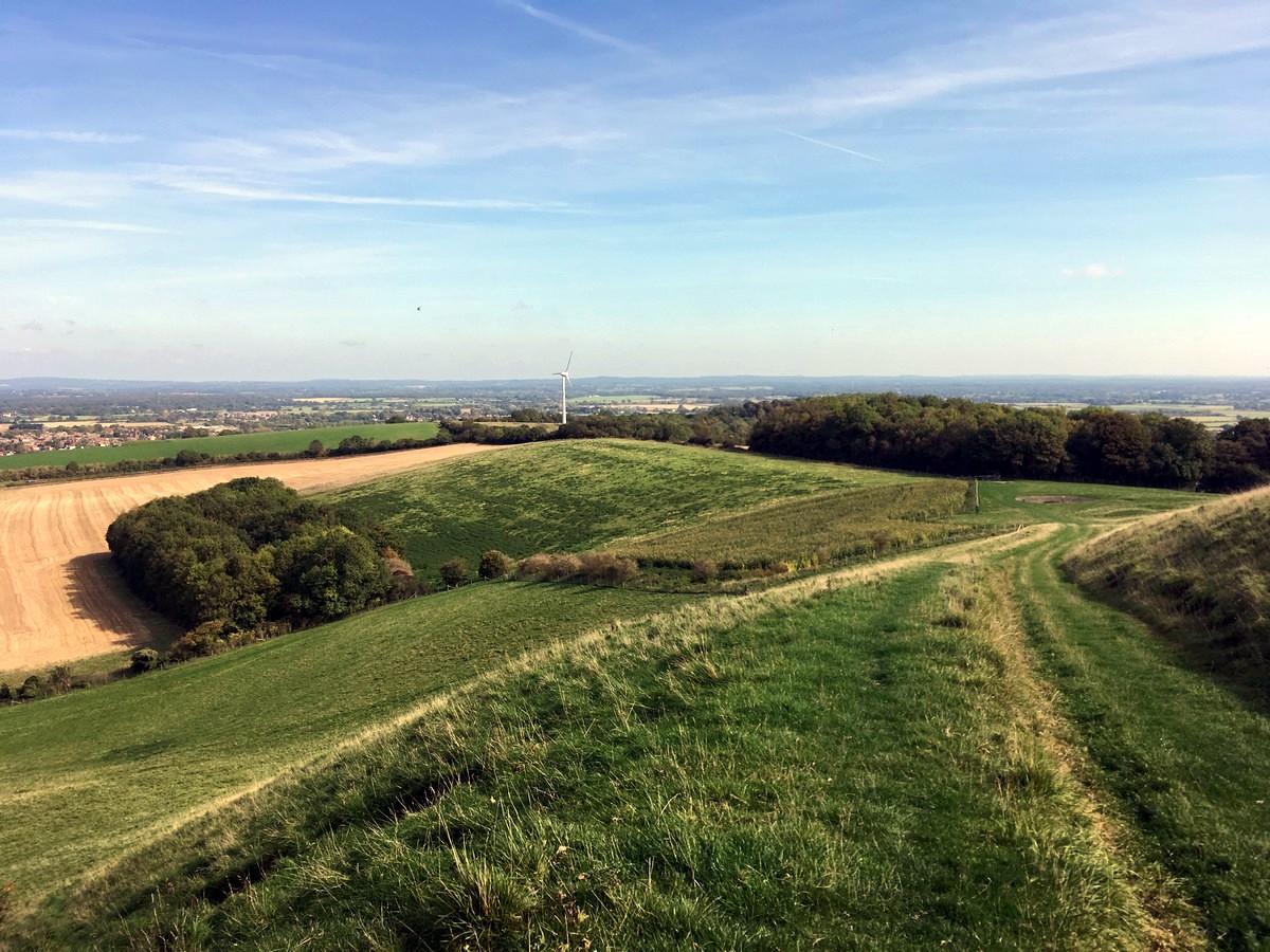 Views of Glyndebourne from Saxon Down on the Glynde and Mount Caburn Hike in South Downs, England