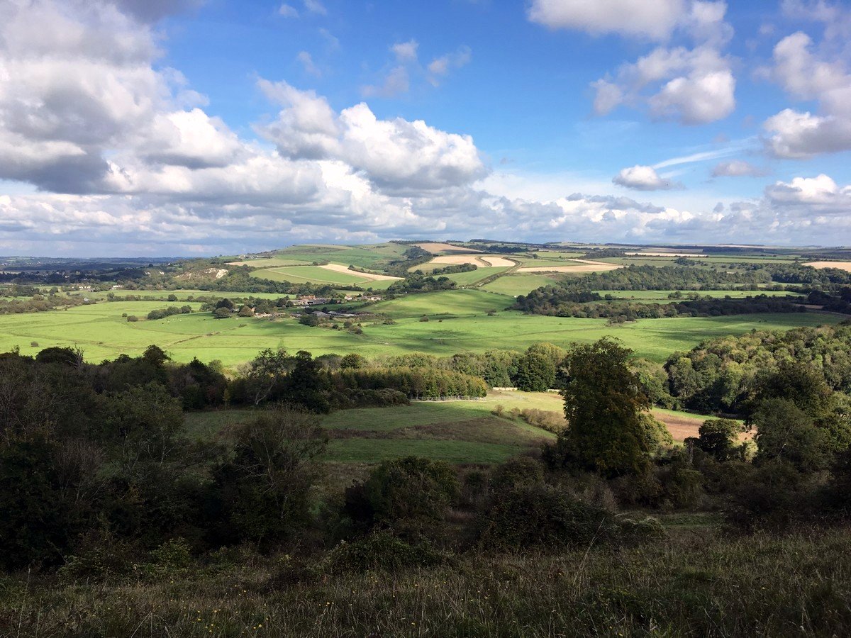 Views towards the North Stroke on the Arundel Castle and Pubs Hike in South Downs, England