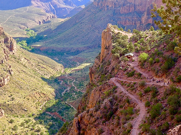 Bright Angel trail hike in Grand Canyon National Park, Arizona