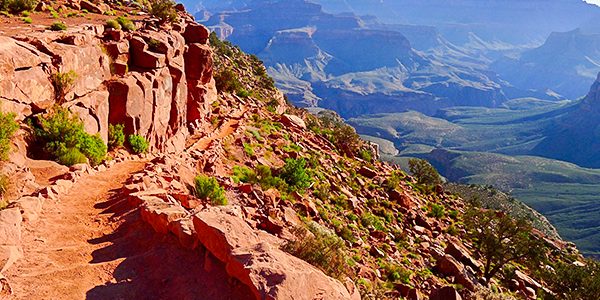 Views on the South Kaibab Trail hike in Grand Canyon National Park, Arizona
