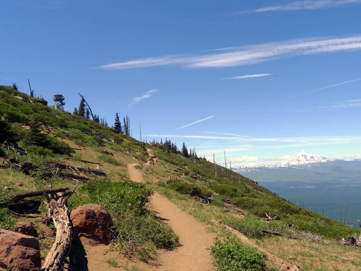 Approaching the summit on the Black Butte Hike near Bend, Oregon