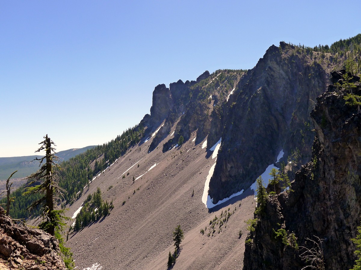Summit massif on the Paulina Peak Hike near Bend, Oregon