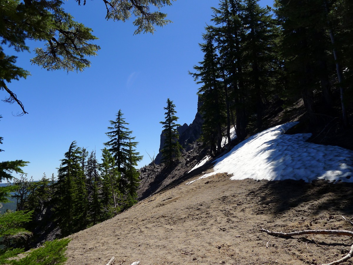 Snowbanks on the Paulina Peak Hike near Bend, Oregon