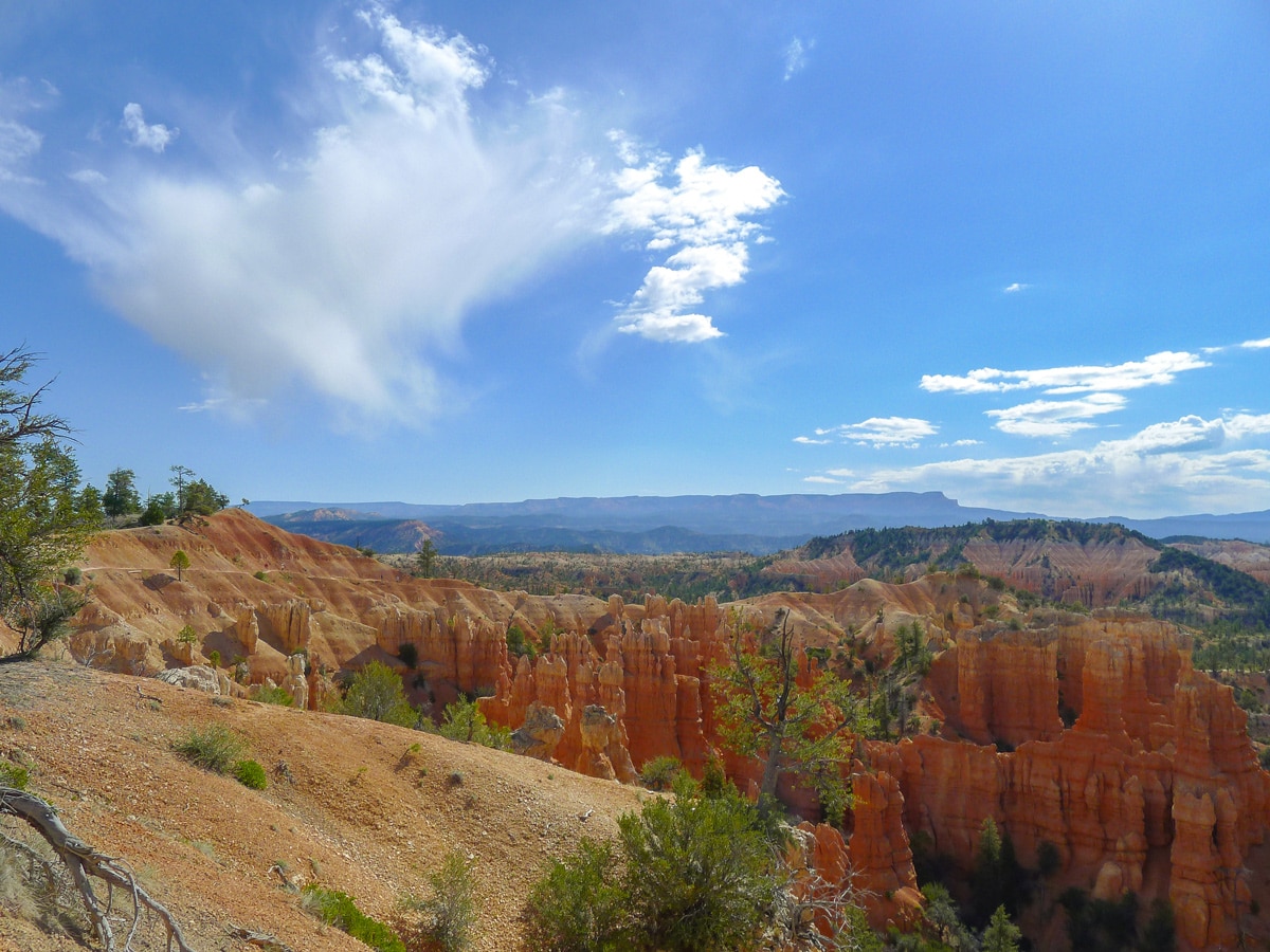 Fairyland Loop Trail hike in Bryce Canyon National Park is surrounded by hoodoo formations