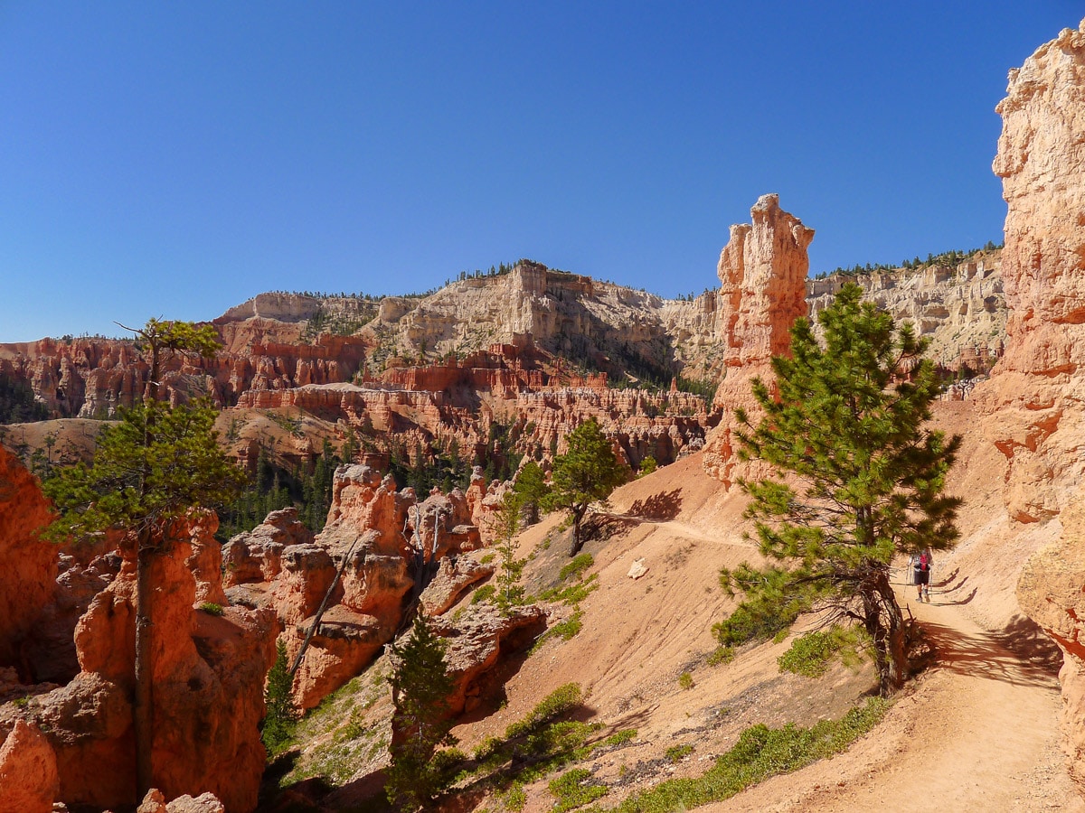Trail views on Peek-A-Boo Loop trail hike in Bryce Canyon National Park