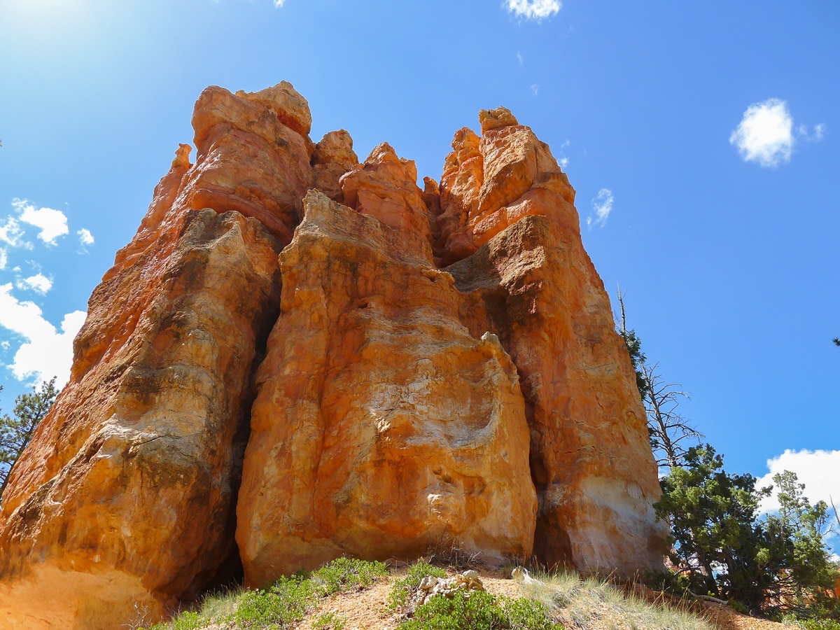 Massive hoodoo on Queens Garden to Navajo Loop trail hike in Bryce Canyon National Park