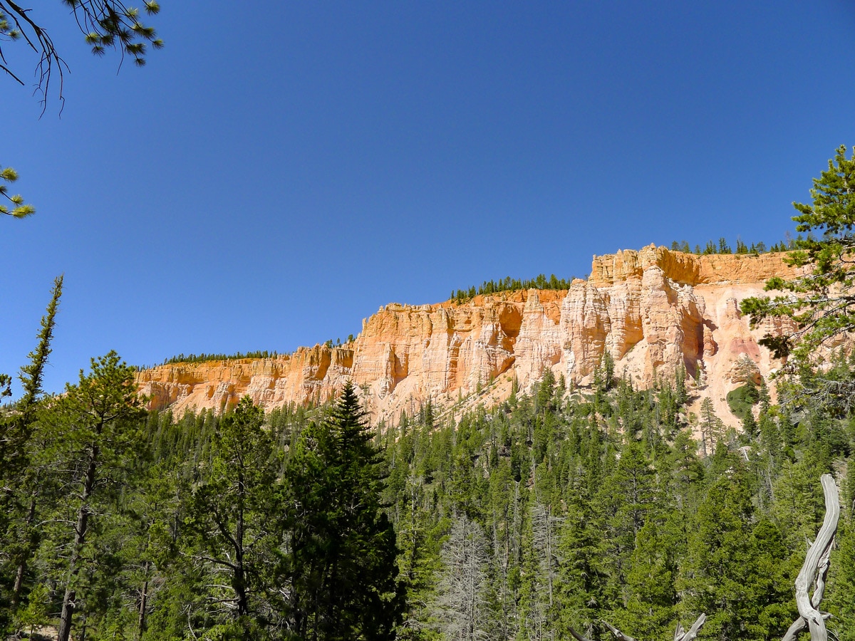 Cliffs on Cassidy trail hike in Bryce Canyon National Park