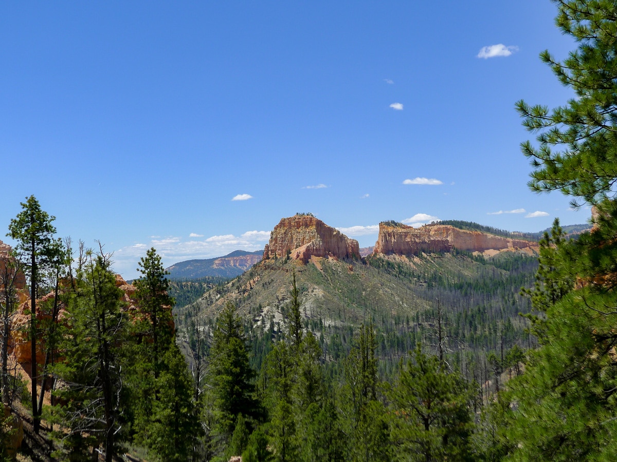 Rock formation visible from the ascent on Swamp Canyon trail hike in Bryce Canyon National Park